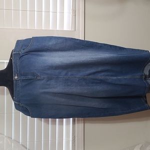 Cato Long Straight Jean Skirt